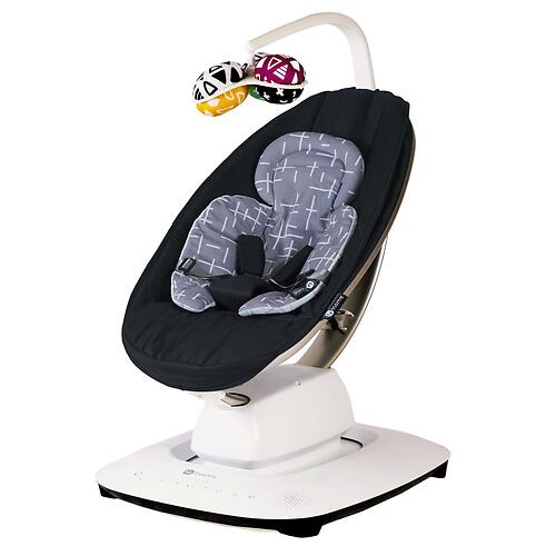 Кресло-качалка 4moms MamaRoo5 Black в комплекте с вкладышем Grey/Plush (14)