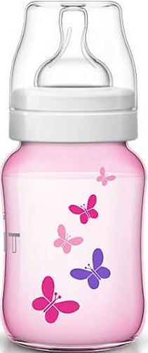 Бутылочка Avent Classic+ 260мл, розовая бабочка (11)