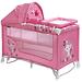 Кровать-манеж Lorelli Nanny 2 Plus Rocker Pink Kitten 1612 (1)
