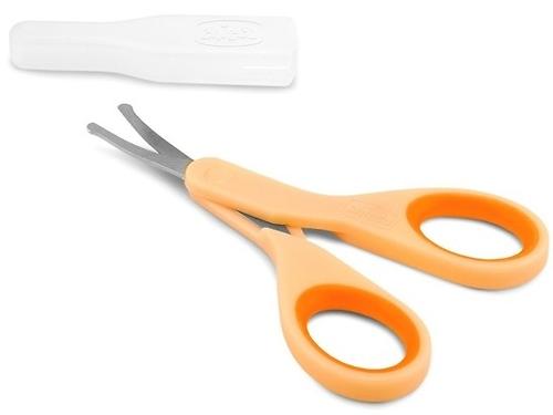 Детские ножнички Chicco с закругленными концами оранжевые (4)
