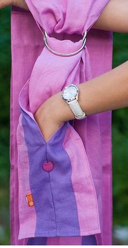 Слинг Чудо-Чадо с кольцами Лен Комби Розовый размер S (6)
