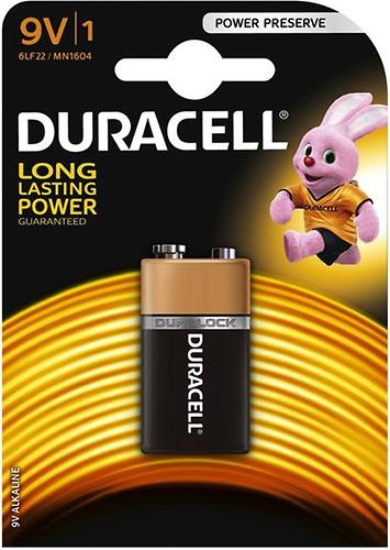 Батарейка Duracell 9V K1 1шт/уп (1)