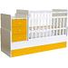 Кроватка-трансформер детская Фея 1100 Белый-Желтый (1)