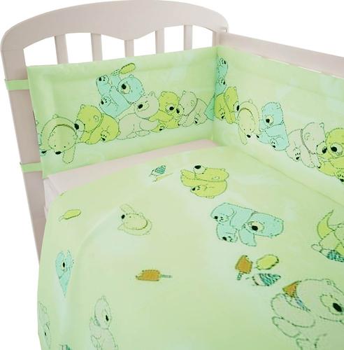 Комплект в кроватку Фея Мишки, 7 предметов, Зеленый (10)