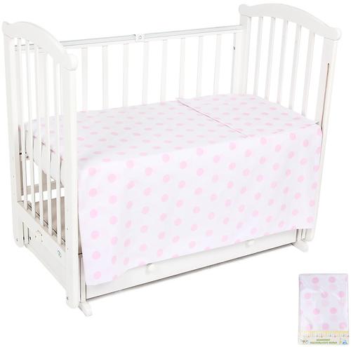 Комплект постельного белья в кроватку Leader Kids 3 предмета Шарики Розовый (1)