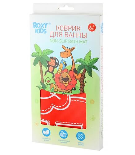 Антискользящий резиновый коврик для ванны Roxy Kids Красный (8)