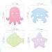 Антискользящие мини-коврики ROXY-KIDS для ванны Sea Animals Soft Colors 12шт (8)