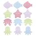 Антискользящие мини-коврики ROXY-KIDS для ванны Sea Animals Soft Colors 12шт (1)