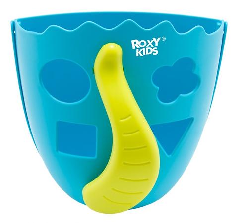 Органайзер-сортер Roxy Kids Dino с полочкой для хранения игрушек и банных принадлежностей Голубой (14)