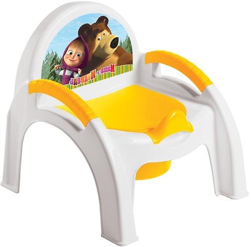 Горшок-стульчик Маша и Медведь с аппликацией Желтый (1)