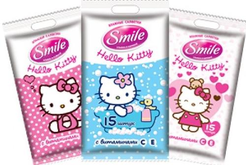 Салфетки влажные Smile 15 шт Hello Kitty mix (4)