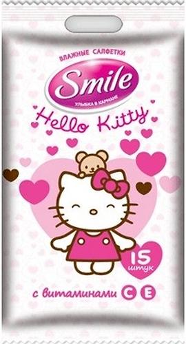Салфетки влажные Smile 15 шт Hello Kitty mix (6)