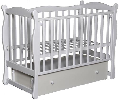 Кроватка детская Антел Северянка-2 маятник Белая (1)