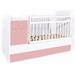 Кровать-трансформер детская Bambini M 01 10 01 Бело-Розовый фасад МДФ (1)