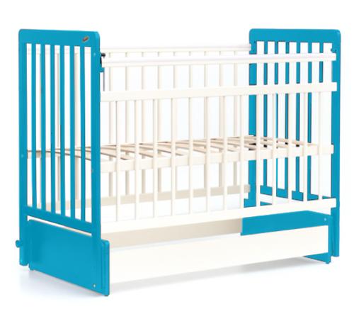 Кровать детская Bambini Евро стиль М 01.10.04 Бело-Голубой (4)