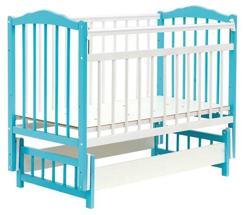 Кровать детская Bambini Классик М 01.10.11 Бело-Голубой (1)