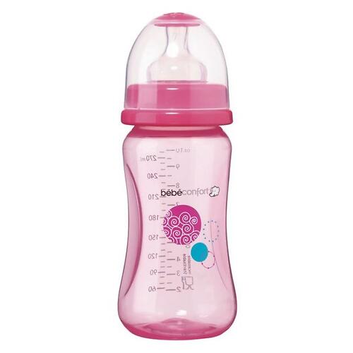 Бутылка Bebe Confort пластиковая 270 мл Maternity 0-12 мес Розовая (3)