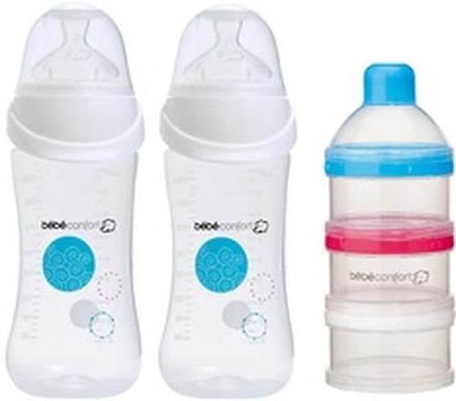 Бутылочки Bebe Confort Easy Clip пластиковые 270мл 2шт с контейнером для хранения молока (1)