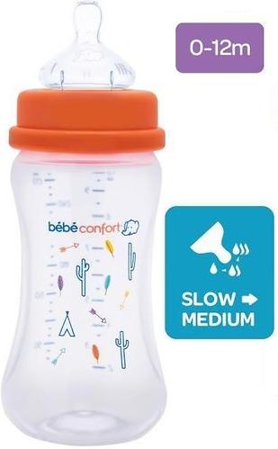 Бутылка Bebe Confort пластиковая 270мл 0-12м Indians Коралловая (4)