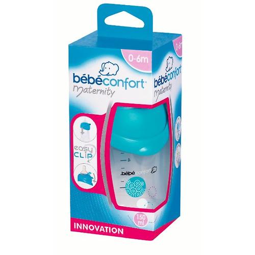 Бутылочка Bebe Confort пластиковая 150ml 0-6м 3*1 Easy Clip голубая (4)