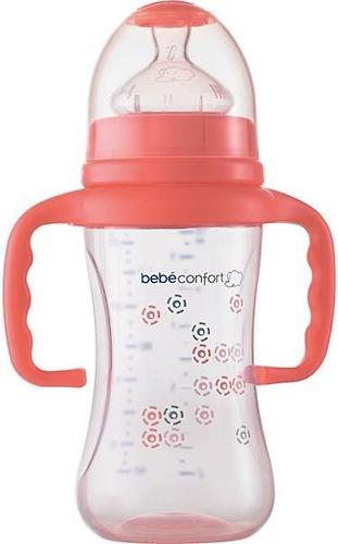 Бутылочка BC пластиковая 270мл 6-24м розовая с ручками Maternity (3)
