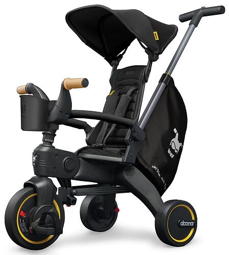 Складной трехколесный велосипед Doona Liki Trike S5 Nitro Black (9)