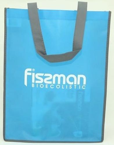 Промо-сумка Fissman для покупок с логотипом голубая 0504 (1)