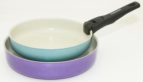 Набор посуды 3 пр. PRESTO со съемной ручкой (алюминий с керамическим антипригарным покрытием) Fissman 4861 (1)