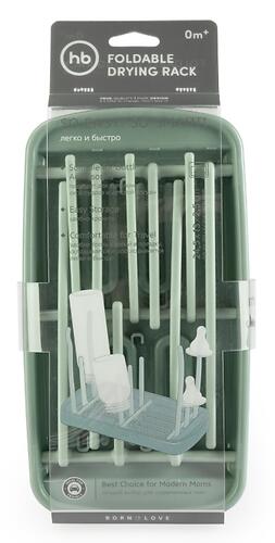 Сушка для бутылочек и аксессуаров Happy Baby Foldable Drying Rack 33010 Olive (6)