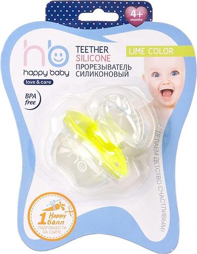 Прорезыватель Happy Baby силиконовый Teether Silicone Lime (6)
