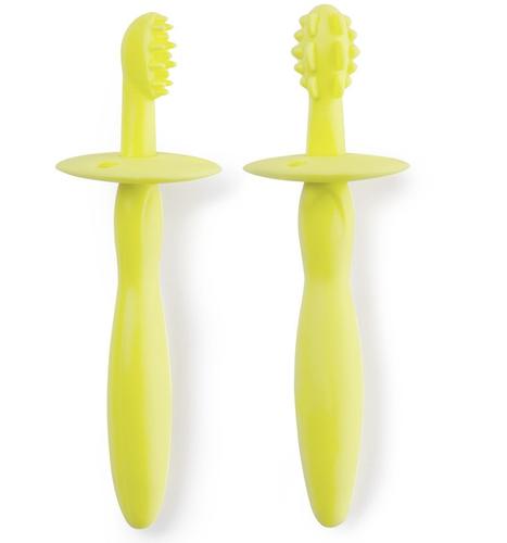 Набор Happy Baby силиконовых зубных щеток Tooth brushes Лимон 2 шт/уп (4)