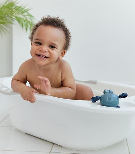 Ванна Happy baby с анатомической горкой Bath Comfort Warm Grey (16)