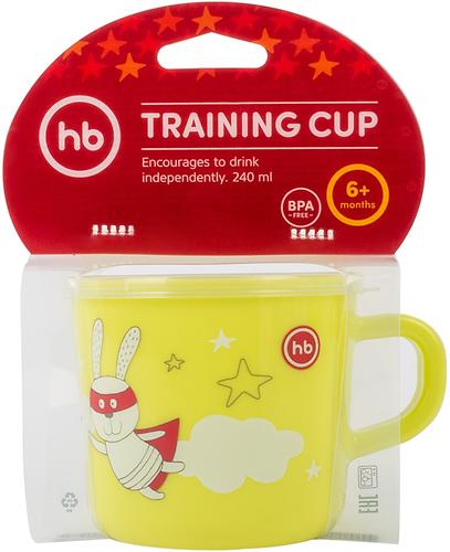 Кружка с ручкой и крышкой Happy Baby Training Cup Lime (6)