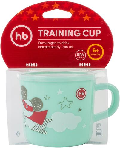 Кружка с ручкой и крышкой Happy Baby Training Cup Mint (6)