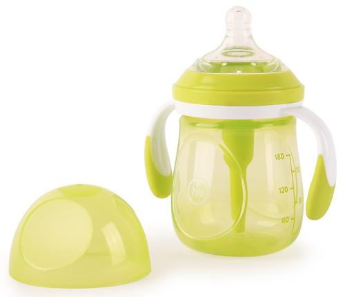 Бутылочка Happy Baby Anti-Colic Baby Bottle антиколиковая с ручками и силиконовой соской 180 мл Lime (6)