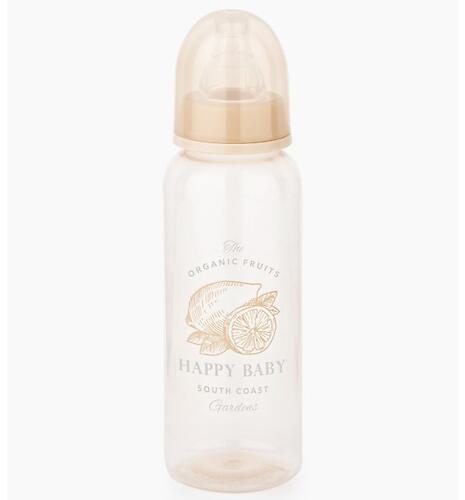 Бутылочка Happy Baby антиколиковая с силиконовыми сосками средн. поток 250 мл Beige (4)