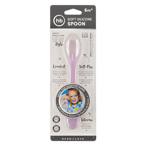 Силиконовая ложка Happy Baby Soft Silicone Spoon Violet (5)