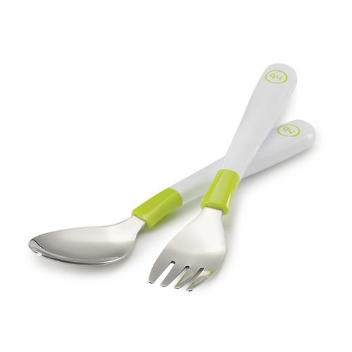 Набор столовых приборов Happy Baby Spoon and Fork Baby Cutlery Set Lime (5)