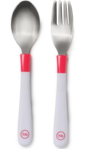 Набор столовых приборов Happy Baby Spoon and Fork Baby Cutlery Set Red (4)