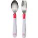 Набор столовых приборов Happy Baby Spoon and Fork Baby Cutlery Set Red (1)