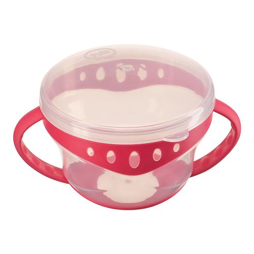 Тарелка с двумя крышками Happy Baby Snack Bowl Red (7)