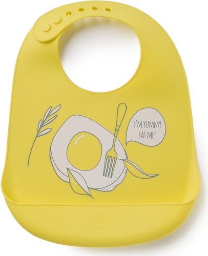 Нагрудник Happy Baby силиконовый Soft Silicone Bib Yellow (1)