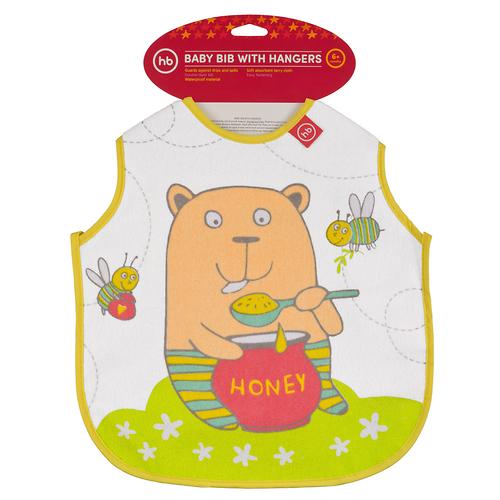 Фартук Happy Baby нагрудный Baby bib with hangers Желтый bear (4)