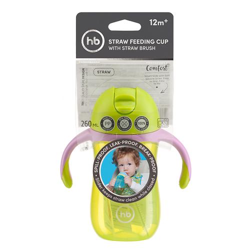 Поильник с трубочкой и ручками Happy Baby Star Feeding Cup Lime (8)