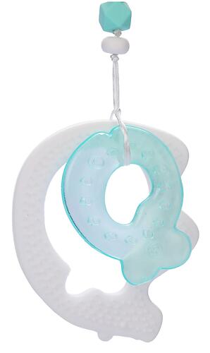 Набор прорезывателей Happy Baby силиконовый и ЭВА с водой с держателем White and Mint (7)