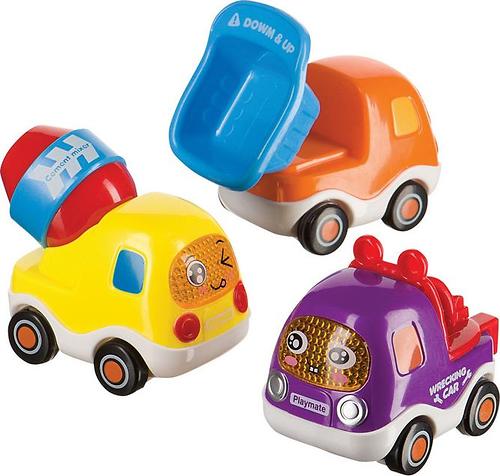 Набор веселых грузовичков Happy Baby CARS4FUN с инерционным механизмом (3)