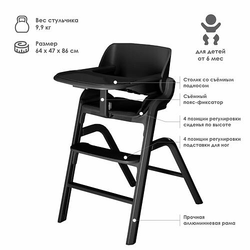 Стульчик для кормления iLovi Grow Black (12)