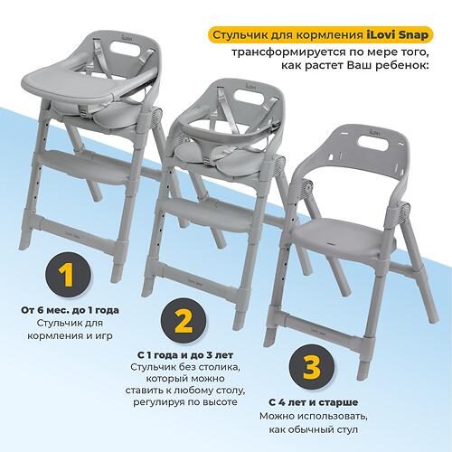 Стульчик для кормления iLovi Snap Dark Grey (11)