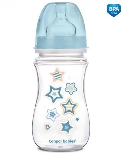 Бутылочка Canpol антиколиковая с широким горлышком EasyStart Newborn baby 240 мл 3м+ в ассортименте (4)