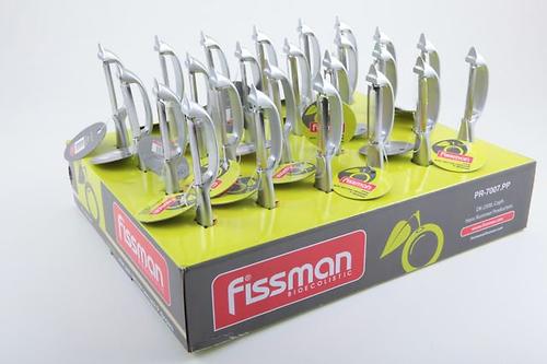 Овощечистка - нож для чистки кожуры P-формы LUMINICA (в промо-коробке) (цинковый сплав) Fissman 7007 (1)